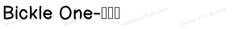 Bickle One字体转换